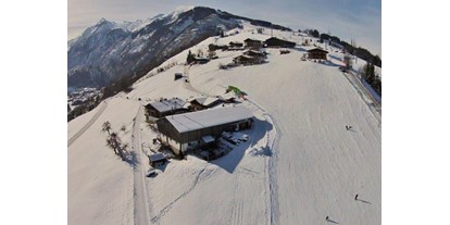 Pensionen - Umgebungsschwerpunkt: Therme - Pinzgau - Luftaufnahme Skipiste  - Oberaigenhof Ferienwohnungen Kaprun 