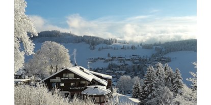 Pensionen - Umgebungsschwerpunkt: Berg - Deutschland - Winter mit Blick nach Osten - Panorama Lodge Sonnenalm Hochschwarzwald