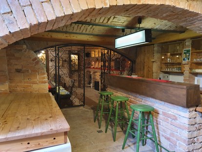 Pensionen - Kühlschrank - Österreich - In Keller befindet sich ein historisches Gewölbekeller mit einer Bar und einem Badezimmer (Toilette/ Dusche). - Casa Zara