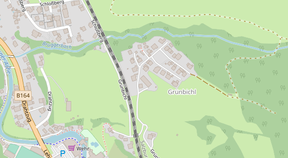 Pension auf Satellitenbild