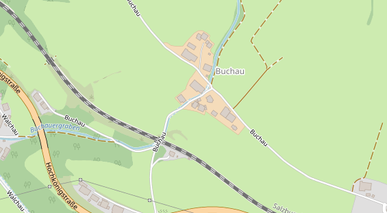 Pension auf Satellitenbild