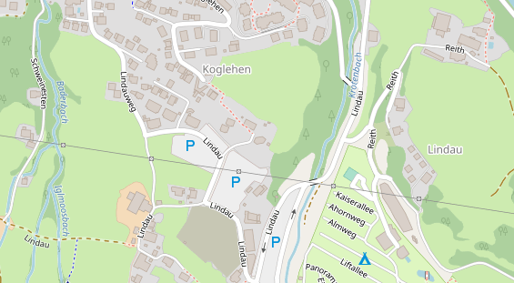 Pension auf Satellitenbild