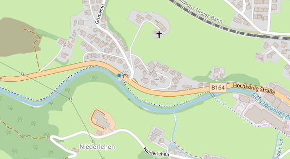 Pension auf Satellitenbild