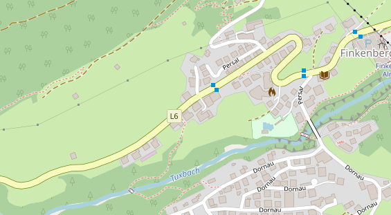 Pension auf Satellitenbild