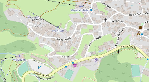 Pension auf Satellitenbild