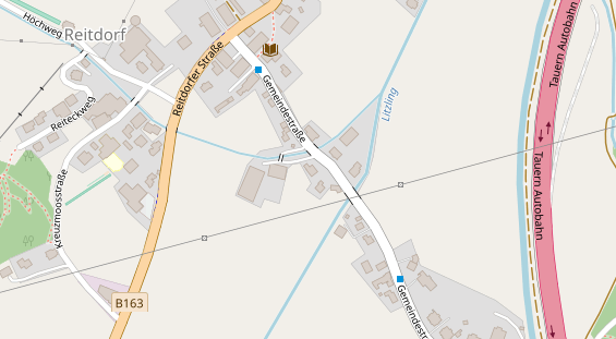 Pension auf Satellitenbild