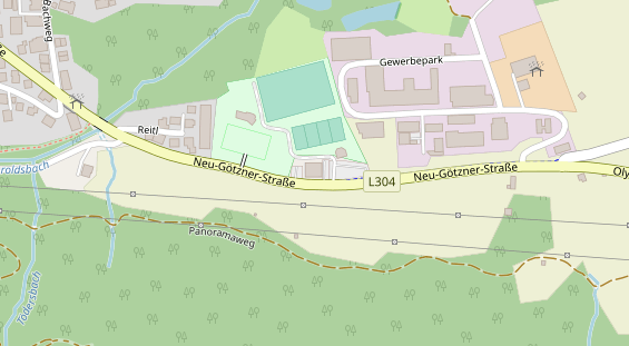 Pension auf Satellitenbild