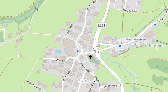 Pension auf Satellitenbild