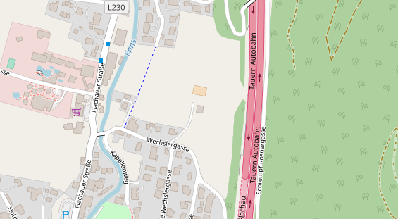 Pension auf Satellitenbild