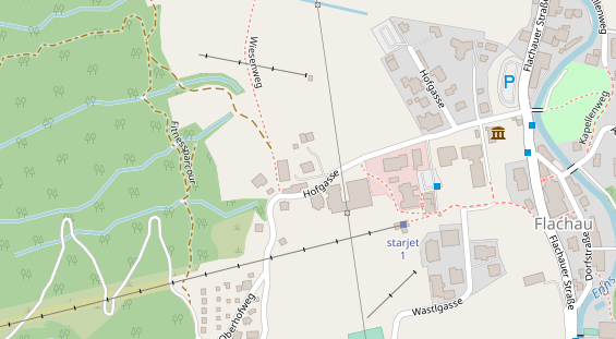 Pension auf Satellitenbild