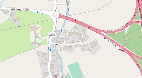 Pension auf Satellitenbild