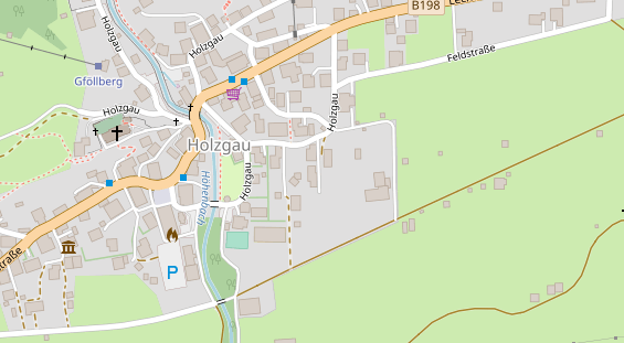 Pension auf Satellitenbild