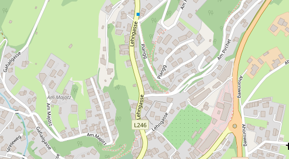 Pension auf Satellitenbild