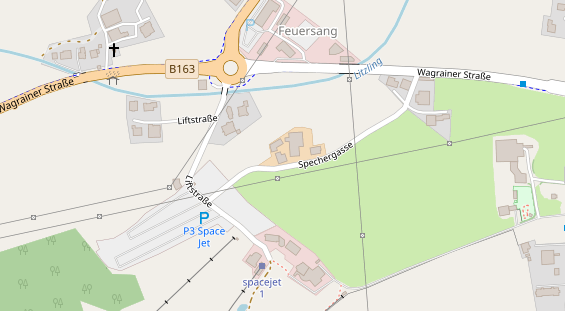 Pension auf Satellitenbild