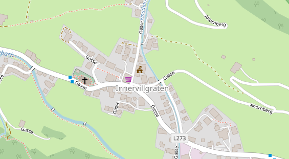 Pension auf Satellitenbild