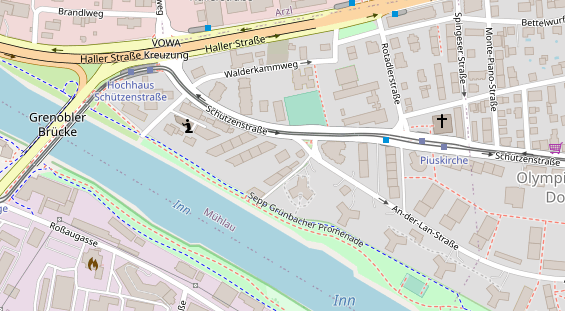 Pension auf Satellitenbild