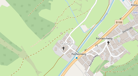 Pension auf Satellitenbild