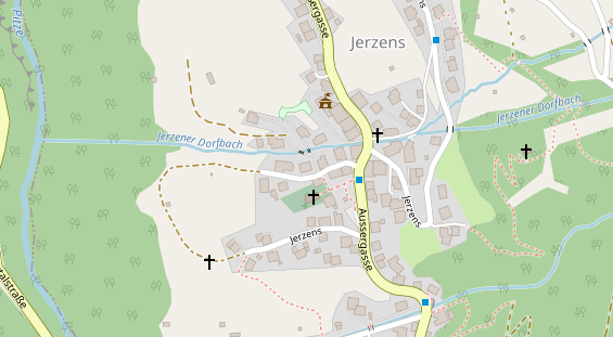 Pension auf Satellitenbild