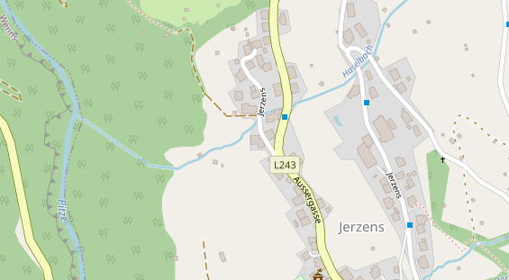 Pension auf Satellitenbild