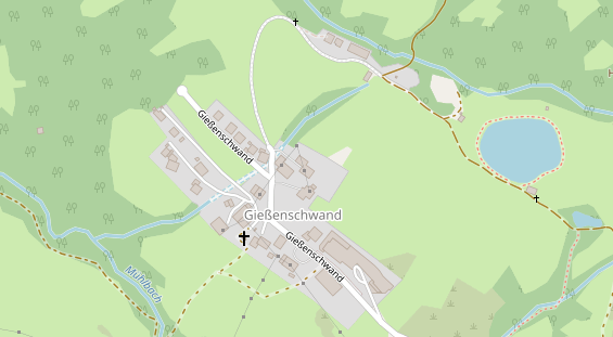 Pension auf Satellitenbild