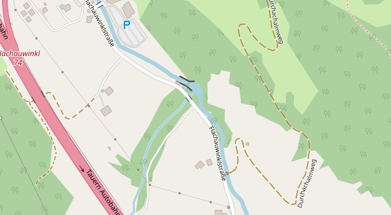 Pension auf Satellitenbild