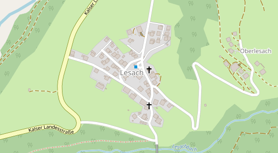 Pension auf Satellitenbild