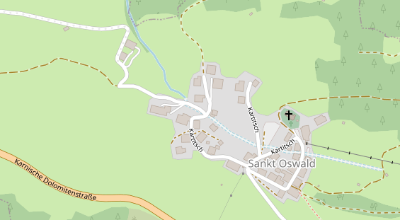 Pension auf Satellitenbild