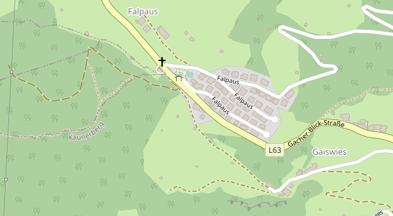 Pension auf Satellitenbild