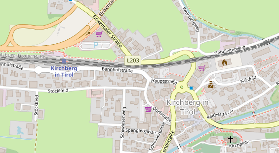 Pension auf Satellitenbild