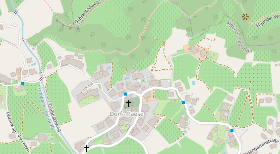 Pension auf Satellitenbild