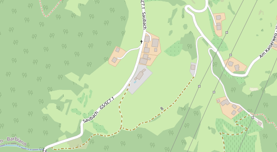 Pension auf Satellitenbild