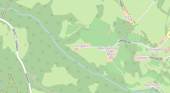 Pension auf Satellitenbild