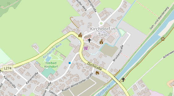 Pension auf Satellitenbild