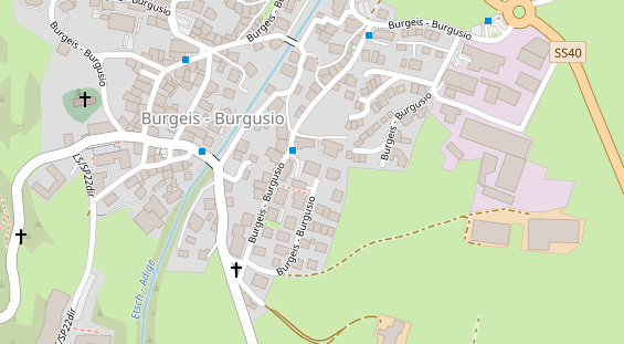 Pension auf Satellitenbild