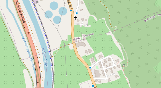 Pension auf Satellitenbild