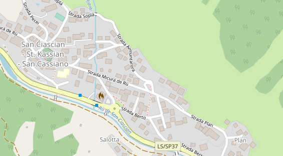 Pension auf Satellitenbild