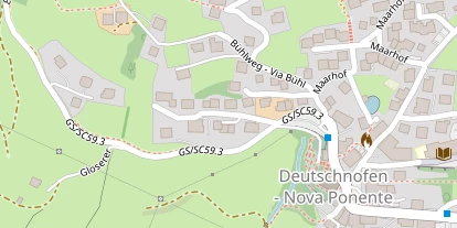 Pension auf Satellitenbild