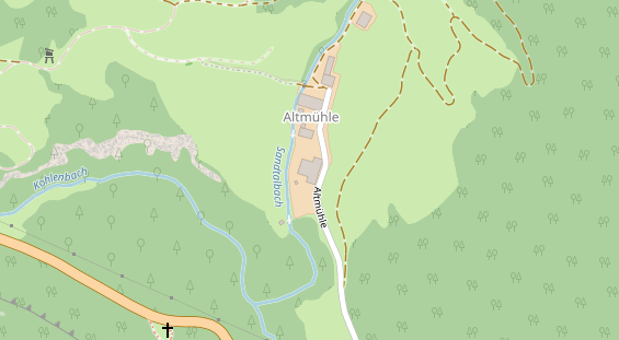 Pension auf Satellitenbild