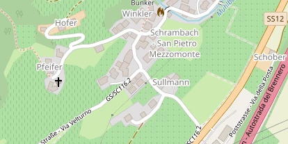 Pension auf Satellitenbild