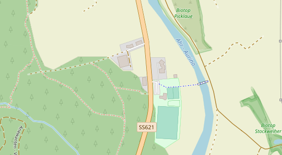 Pension auf Satellitenbild