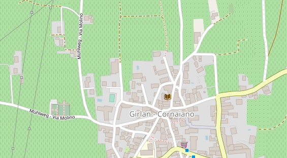 Pension auf Satellitenbild