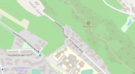 Pension auf Satellitenbild