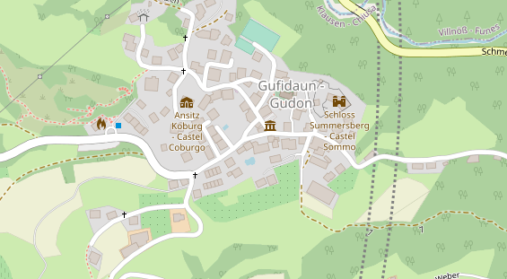 Pension auf Satellitenbild