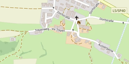 Pension auf Satellitenbild