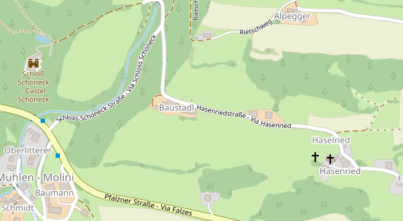 Pension auf Satellitenbild