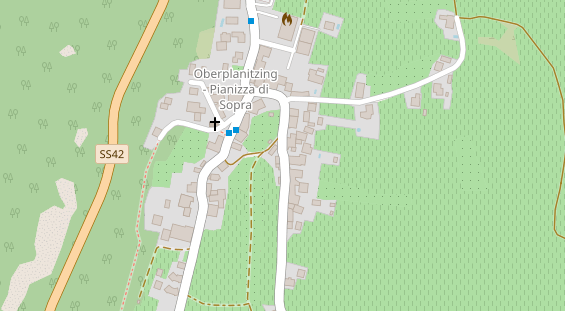 Pension auf Satellitenbild