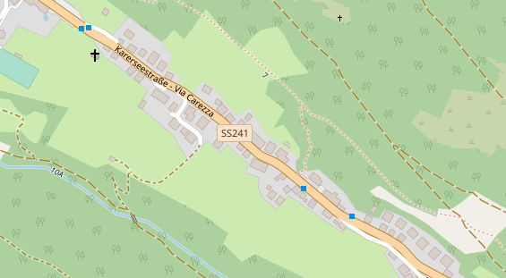 Pension auf Satellitenbild