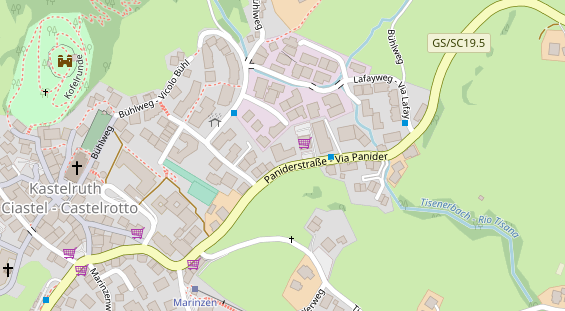 Pension auf Satellitenbild