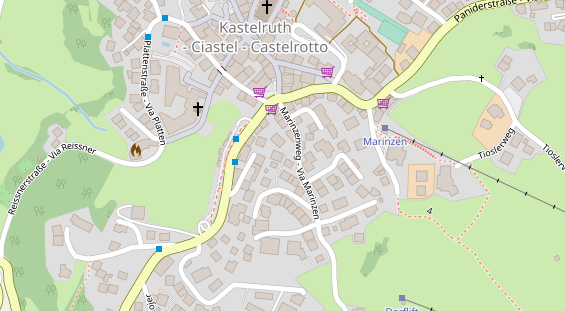 Pension auf Satellitenbild