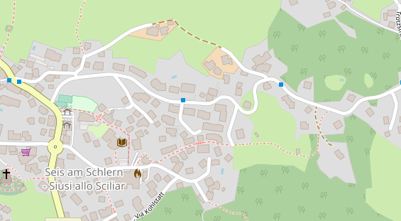 Pension auf Satellitenbild